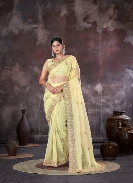 Yellow Colour Jayshree 2265 A To D Organza Net Designer Wholesale Saree In India 2265-B